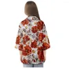 Vêtements ethniques Streetwear Fleur Imprimé Haori Chemises Mode Hommes Femmes Cardigan Tops Plage Yukata Vêtements Japonais Kimono Plus Taille 6XL