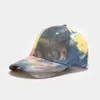 Casquettes de baseball Mode Casquette de baseball Hommes Femmes Réglable Tendance Snapback Chapeau Tie-Dye Hip Hop Extérieur Unisexe Os Gorras