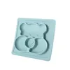 Assiettes ours mignon bol en bambou plat d'alimentation tapis en Silicone bébé enfants enfant en bas âge Table d'aspiration déjeuner