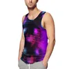 Tops canotte maschili da piste da discoteca a sfere maschili paillettes colorate addestrando camicie per maniche grafiche muscolari estive