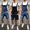 Jeans maschile 2023 tute strappate Hi Street Street Angogated Biban Materons per i pantaloni da tute da uomo Romper maschi