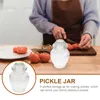 Förvaringsflaskor glas pickle bred mun mason burk lufttätt lock kök container förseglad mat kan kommersiell stor kapacitet