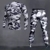 Men s Thermal Underwear Camouflage Set Long Johns Winter Base Layer Men Sports Compression Sleeve Shirts 230823