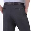 メンズカジュアルパンツ高品質からのズボンゆるいカジュアルストレートドレスパンツ軽量男性スーツパンツブラックプラスサイズ40LF20230824。
