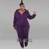 Robes de grande taille Taille XL 5XL Gros Drop Femmes Sport Costumes Ensemble Vêtements À Manches Longues Sweats À Capuche Pantalon 2 Pièces o 3xl 4xl 5xl 6xl 230824