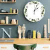 Relógios de parede Plantas tropicais folhas verdes de palmeira relógio de quarto grande cozinha moderna jantar redonda sala de estar assistir decoração de casa