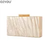 Evening Bags Nude Pearl Acrylic Clasp Mirror Inside Lady Travel Beach Summer Women Day Clutches Solid Purse Handbags 230824