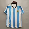 1986 Maradona Argentina Vintage Football Jersey Uniform 1993, 1994, 1996, 1997, 1998, 2000, 2001, 2006, 2010, 2014 fotbollskjorta T86, 93, 94, 96, 97, 98, 06, 10, 14 lo