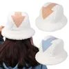 Szerokie brzegowe czapki wiadra Kapelusze Kobiety appa wiadro kapelusz jagnięcy wełna kapelusz zimowy ciepłe czapki rybackie faux furt symbol drukowany kapelusz wiadra dla mężczyzn płaskie czapki 230823