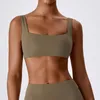 Yoga Outfit Confort Soutien-gorge de sport respectueux de la peau avec coussin de poitrine Débardeur Femmes Gym Fitness Courir Stretch Pull Up Gilet Sous-vêtements