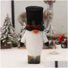 Souvenirs Fournitures de fête de Noël Chapeaux mignons Chapeau d'élan Sans visage Vieil homme Bouteille de vin Er Cadeaux de Noël Table Décor à la maison 6 2Mg D3 Drop Deliv Dhegy