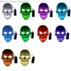 20 Colors Halloween LED Mask DJ Party Light Up Masks Glow In Dark Scary Masquerade Masks Festival Skull Mascara Light Masks Q230824