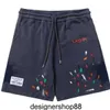 Galery Dept Men's Shorts 2023 Designer Womens Lanvins Summer Pants Cotton Hand Painted Luxury Sweatpant Splash Ink Graffiti Casual Loose 2933