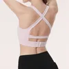 lu yoga soutien-gorge fitness débardeurs femmes haute résistance antichoc sous-vêtements de sport dos croisé trois rangées boucle élasticité séchage rapide respirant course gilet de gymnastique