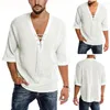 Camisetas para hombre Blusa floral de manga larga Estilo retro Algodón y media moda Personalidad Top Pareja mayor a juego