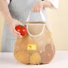 Storage Bags Hangings Reusable Mesh Bag Large And Long Net Tote For Fruit Vegetable Wall Type Polyester