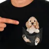 Herren-T-Shirts Baumwolle verkaufen 2D Digital Dog Print T-Shirt kurzärmelig runden Hals lässig bequeme Oberteile übergroße Hemd Tee T-Shirt