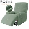 Stol täcker delad Jacquard Recliner Cover Elastic Lazy Boy Chair Soffa Covers Stretch Spandex Couch Slipcovers fåtöljfodral fast färg 230824