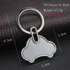 Nyckelringar Lanyards 100st Privat Custom Fashion Anti-Lost Card Keychains Heart Round Personaliserad nyckelring Handlaser Ristad Car Keyring 13 230823