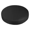 Chair Covers VORCOOL 1PC 33cm Thick Elastic Barstool Seat Cushion Cover Cotton Stool Round Protector (Black)