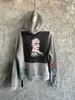 Men's Hoodies Sweatshirts men distressed dirty paints skull prints hoodie 230823