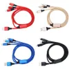 1.2m 3 in 1 USB Charging Cable Nylon Mobile Phone Micro USB Type C Charger Cables Cord For Xiaomi Samsung Smartphone