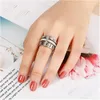 Женское кольцо с римскими цифрами из нержавеющей стали и кубическим цирконием, обручальные кольца Trinity Band