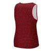 Herren -Tanktoper Vintage Houndstooth Top Man Schwarz und Rot Bodybuilding Übergroße Sommersportwear -Muster ärmellose Westen