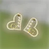 luxury G Letter 18K Gold Heart Hoop Earrings Classic Titanium Steel Designer Jewelry Fashion Woman Stud Earrings CHD2308247 superka