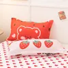 Conjuntos de roupas de cama Kuup Strawberry Conjunto de cama de dupla folha de dupla 34pcs lenço de cama conjunto de edredão queen king size conjuntos de edredom para casa para criança 230823