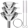 Stainless Steel Mini Funnel for Filling Bottles Food Grade Metal Funnels for Kitchen Use for Transferring Essential Oils HKD230810