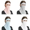 Bandanas Unisex Full Face Ochrona przeciwsłoneczna Maska oddychająca jedwabne sportowe sportowe ultrafiolet cienki na letnie zajęcia na świeżym powietrzu