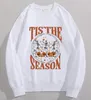 Women's Hoodies Halloween Tis The Season Colored Sweatshirts Dancing Skeletons Pullovers Women Trendy Casual Cotton Tumblr Top