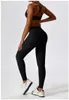 Frauen zwei Stück Hosen Sport 2 Stücke Anzüge hoher Taille -Leggings und Bras nahtloser Yoga -Leggins Sets Strumpfhosen Workout Fitness Soft Gym