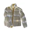 Designer puffer jacket Reflective co-branded badge tag luminous mens down varsity waterproof jacket stand collar high street super warm winter jacket men