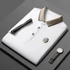 Mens Polos Summer Casual Polo Shirts Men Business Luxury Brand Fashion Kort ärm Male Spring High Quality Clothing 230823