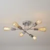 Plafonniers LED lustre suspension en métal lustres modernes lumière E26 base douille support lampe pour salle à manger salon chambre