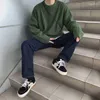 Men's Sweaters 2024 Men Crewneck Pure Color Knitted Autumn Winter Casual Pullover Streetwear Basic Sweater Jumper Male