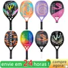 Raquetas de squash Raqueta de tenis de playa de fibra de vidrio y carbono 3K de alta calidad Raqueta de tenis de cara suave con cubierta protectora Pelota 230823