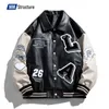 Mens Letters Embroidery Patchwork Harajuku Varsity Jacket Air Pilot Overcoat Baseball Coats Man Hip Hop Men Varsity Jacket HKD230824