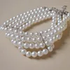 Kedjor Multi-Layer Pearls Halsband Kvinnor Simulerade Glitter Chokers Party Wedding Bride Neckkedja Lady Girls Fashion Jewelry