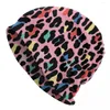 Beretten Leopard Cheetah Patroon Beanie Cap Unisex Winter Warm Bonnet Homme breien hoed dierenhuid printplekken schedels muts hoeden