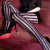 1 PC feminino rock punk gótico preto meias tights tira de meia -calça vertical para mulheres garotas 226q