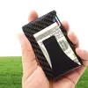 Nya metallkortshållare Mini Carbon Fiber Men ID Holder Affärskort Fodral RFID Plånböcker4016794