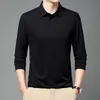 Mens Polos Polo Shirt Spring and Autumn Style Fashion Casual Collar Long Sleeve Sweater Trendy Bottom Tshirt 230823