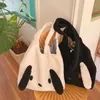 Akşam Çantalar Büyük Kulaklar Taklit Kuzu Saç Omuz Çantası Kadınlar İçin Yumuşak Sıcak Peluş Tote Çanta Büyük Kapasiteli Alışveriş Torbası Kawaii Çantalar SAC 230824