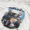 Hellstar Post Tee Collaboration Wind Fire Cars Мужчины Женские футболка с короткими рукавами мода унисекс хлопковой футболка для мужчин в ретро-футболке Summer Ship Fort Rock Smlxl