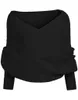 Frauenpullover Frau Vintage Coat V-förmige gegenseitige Off-Shoulder-Stricke sexy kleine Taillenpullover Pullover Frauen 2023 Herbst und Winter