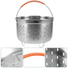 Double Boilers Stainless Steel Rice Steamer Steaming Rack Baskets Electric Cooker Food Kitchen