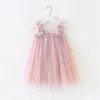 Girl'S Dresses Ins Summer Girl Clothing Colorf Mesh Dress Kids Sleeveless Suspender Elegant Drop Delivery Baby Maternity Dhbhg